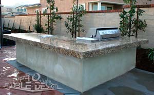 marble BBQ counter, outdoor