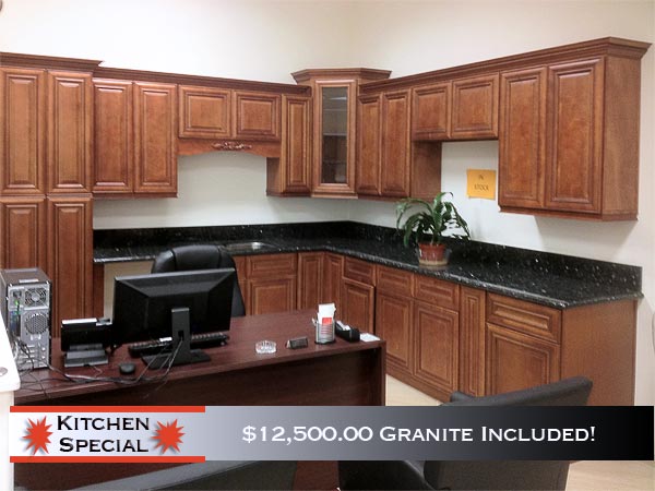 Discount Kitchen Cabinets with Granite Counter