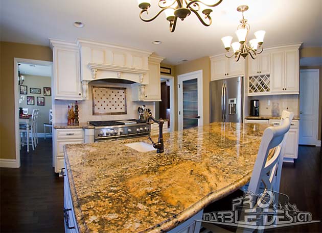 custom marble kitchen island