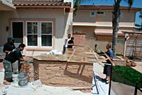 marble BBQ counter top