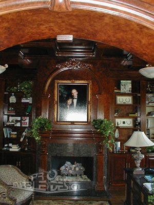 fireplace mantel