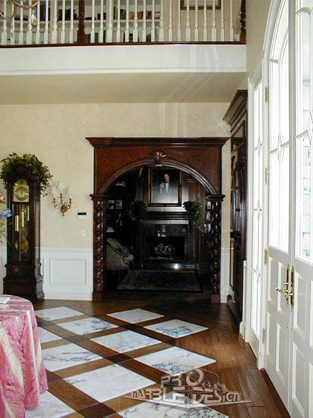 wood trim, floor to walls