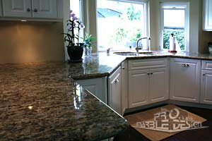 marble fireplace with crown molding