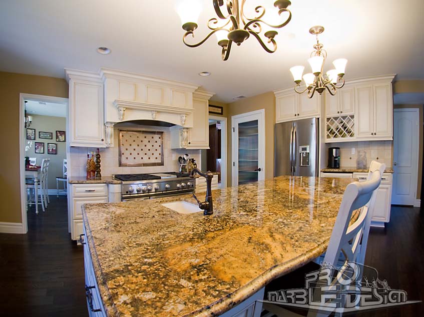 marble kitchen island